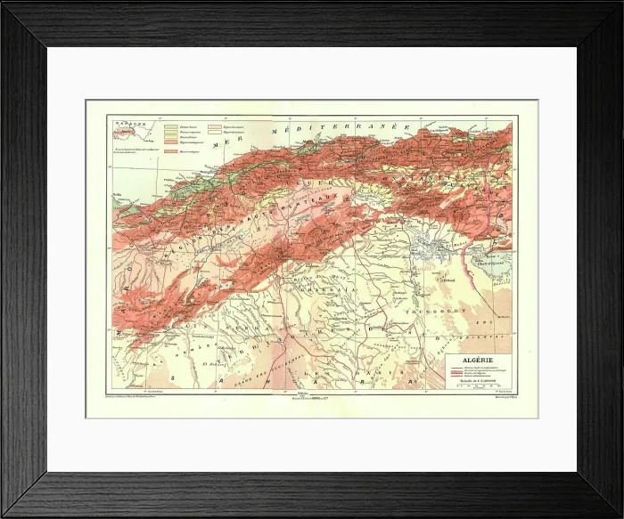 Framed Print : Relief Map of Algerie, 1914. Creator: Unknown Framed Print : Relief Map of Algerie, 1914. Creator: Unknown
