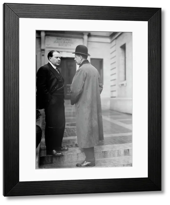 Framed Print : Dr. John Oliver Laforce [sic], Asst. Ed. Dir. National Geographic Society...with F.E. Johnson, 1913 Creator: Harris & Ewing. Dr. John Oliver Laforce [sic], Asst. Ed. Dir. National Geographic Society...with F.E