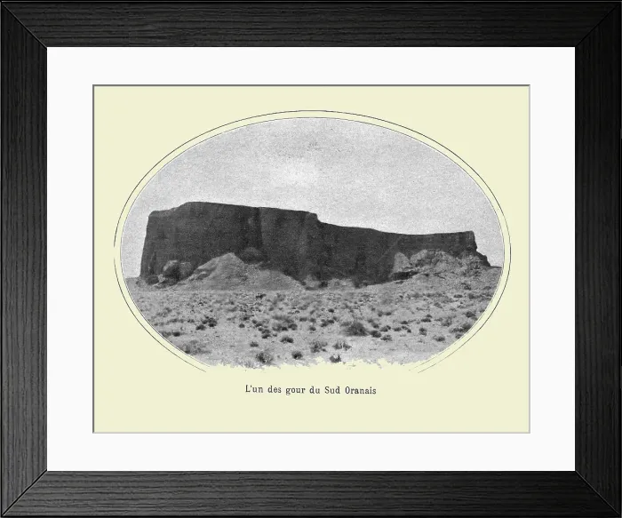 Framed Print : L'un des gour du Sud Oranais; Afrique du nord, 1914. Creator: Jules Gervais-Courtellemont Framed Print : L'un des gour du Sud Oranais; Afrique du nord, 1914. Creator: Jules Gervais-Courtellemont
