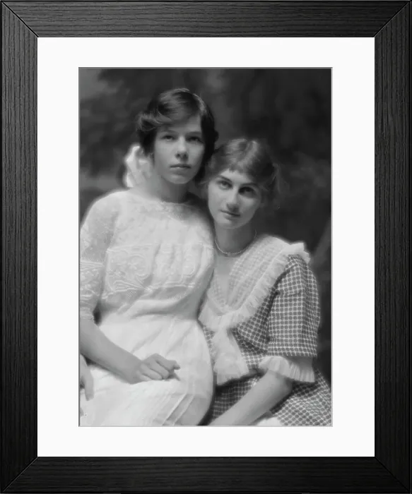 Framed Print : Skinner, Cornelia Otis, Miss, and friend, portrait photograph, 1913 Sept. 4. Creator: Arnold Genthe Framed Print : Skinner, Cornelia Otis, Miss, and friend, portrait photograph, 1913 Sept. 4. Creator: Arnold Genthe