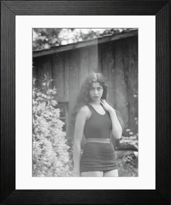 Framed Print : Anisfeld, Miss, standing outdoors, 1928 July 15. Creator: Arnold Genthe Framed Print : Anisfeld, Miss, standing outdoors, 1928 July 15. Creator: Arnold Genthe