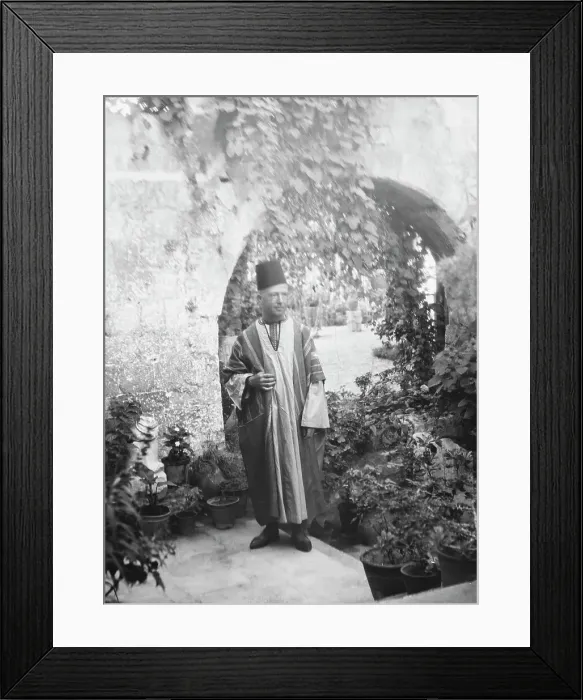 Framed Print : Benetti, Franco, Mr. standing outdoors, 1929 Creator: Arnold Genthe Framed Print : Benetti, Franco, Mr. standing outdoors, 1929 Creator: Arnold Genthe