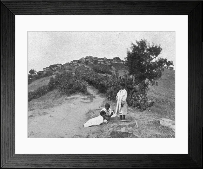 Framed Print : Un village kabyle; Afrique du nord, 1914. Creator: Unknown Framed Print : Un village kabyle; Afrique du nord, 1914. Creator: Unknown