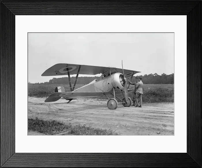 Framed Print : Langley Field, Va. - French Nieuport Plane, Type 17, with Lt. E. Lemaitre And Capt. J.C... 1917. Creator: Harris & Ewing. Langley Field, Va. - French Nieuport Plane, Type 17, with Lt. E. Lemaitre And Capt. J.C... 1917 Framed Print : Langley Field, Va. - French Nieuport Plane, Type 17, with Lt. E. Lemaitre And Capt. J.C... 1917. Creator: Harris & Ewing. Langley Field, Va. - French Nieuport Plane, Type 17, with Lt. E. Lemaitre And Capt. J.C... 1917
