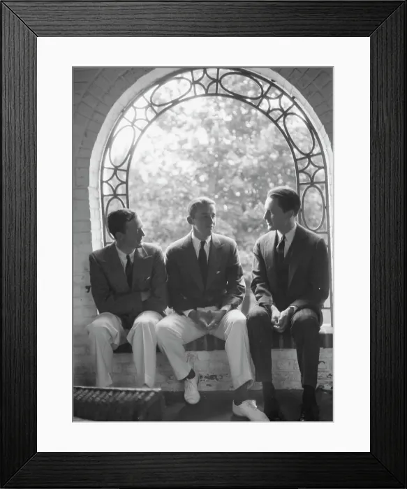 Framed Print : Brady, Mosely, and Scott group, seated in a window, 1930 May 24. Creator: Arnold Genthe Framed Print : Brady, Mosely, and Scott group, seated in a window, 1930 May 24. Creator: Arnold Genthe