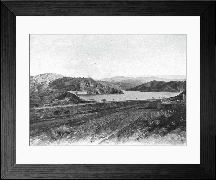 Framed Print : Les Oueds. Un barrage; Afrique du nord, 1914. Creator: Jules Gervais-Courtellemont Framed Print : Les Oueds. Un barrage; Afrique du nord, 1914. Creator: Jules Gervais-Courtellemont