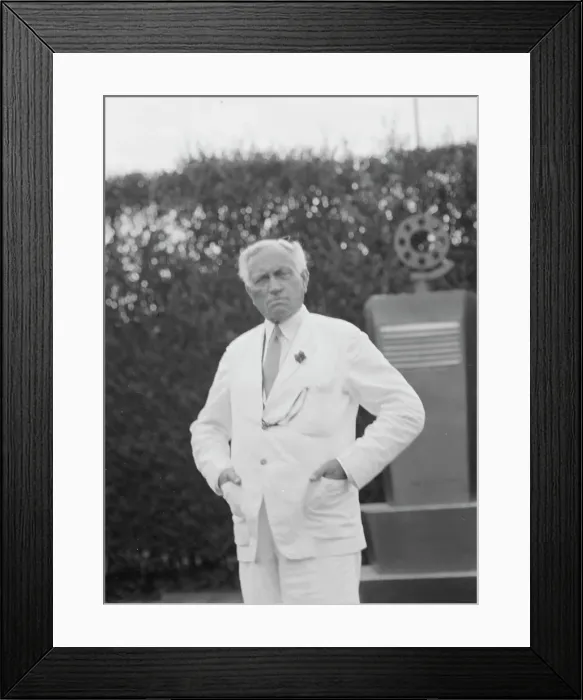 Framed Print : Breese, James, Mr. standing outdoors, 1931 Creator: Arnold Genthe