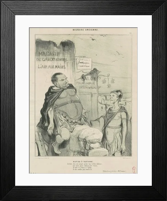 Framed Print : Marius à Carthage, 19th century. Creator: Honore Daumier Framed Print : Marius à Carthage, 19th century. Creator: Honore Daumier