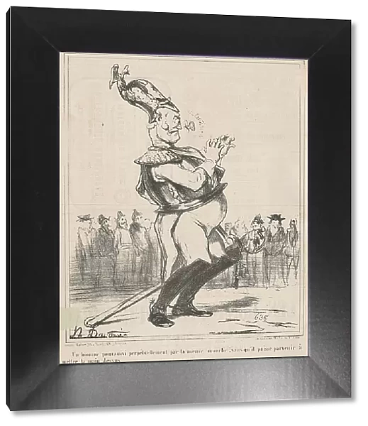 Un homme poursuivi... 19th century. Creator: Honore Daumier