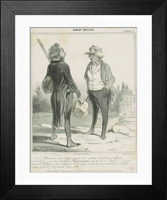 Framed Print : Oui, monsieur, vous voyez en moi une victime, 19th century. Creator: Honore Daumier Framed Print : Oui, monsieur, vous voyez en moi une victime, 19th century. Creator: Honore Daumier