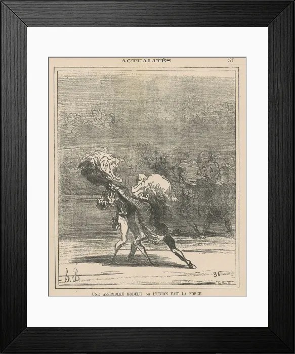 Framed Print : Une assembleé modèle... 19th century. Creator: Honore Daumier Framed Print : Une assembleé modèle... 19th century. Creator: Honore Daumier