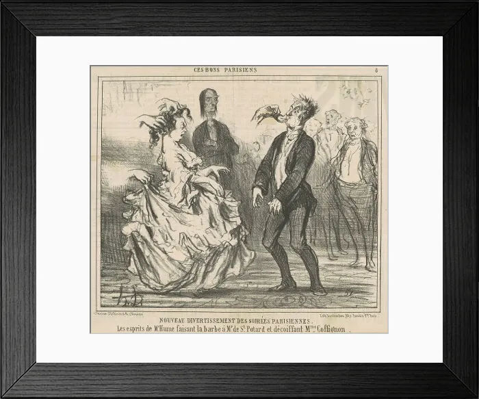 Framed Print : Nouveau divertissement des soirées, 19th century. Creator: Honore Daumier Framed Print : Nouveau divertissement des soirées, 19th century. Creator: Honore Daumier