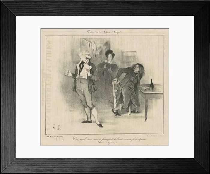 Framed Print : Théatre de palais royal... 19th century. Creator: Honore Daumier Framed Print : Théatre de palais royal... 19th century. Creator: Honore Daumier