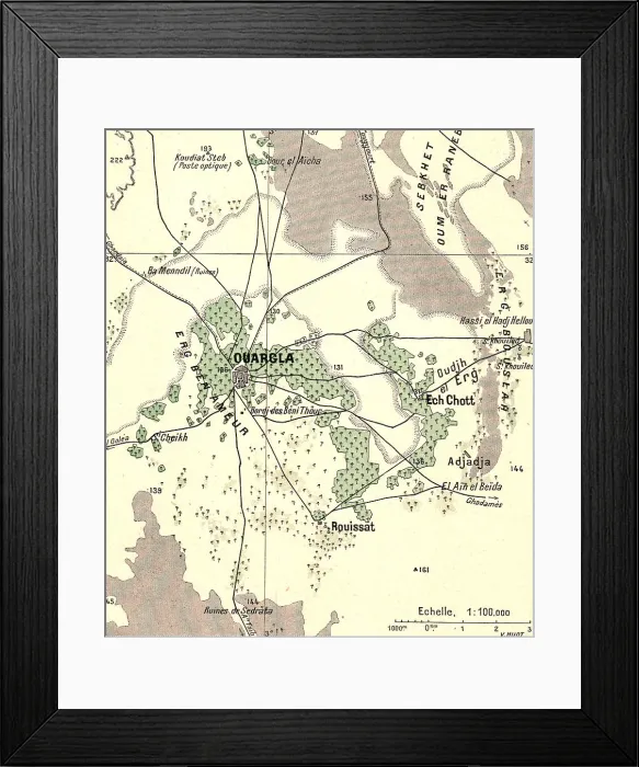 Framed Print : Le bas Sahara-Les Oasis, Ouargla; Afrique du nord, 1914. Creator: Unknown Framed Print : Le bas Sahara-Les Oasis, Ouargla; Afrique du nord, 1914. Creator: Unknown