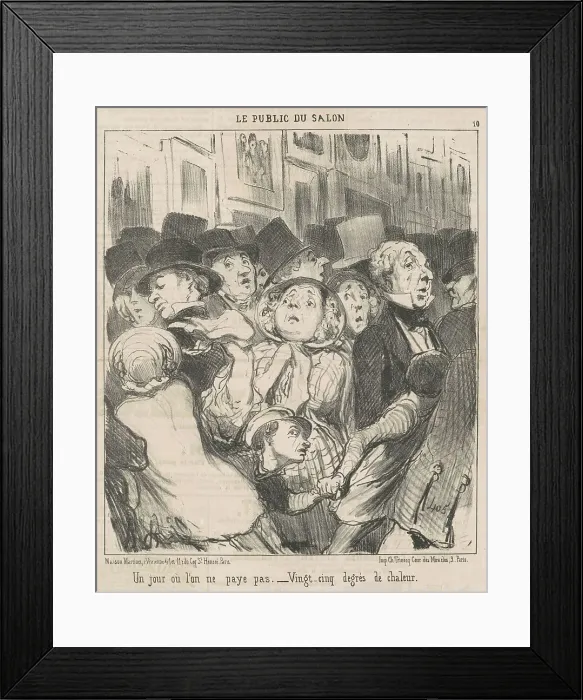 Framed Print : Un jour ou l'on ne paye pas, 19th century. Creator: Honore Daumier Framed Print : Un jour ou l'on ne paye pas, 19th century. Creator: Honore Daumier