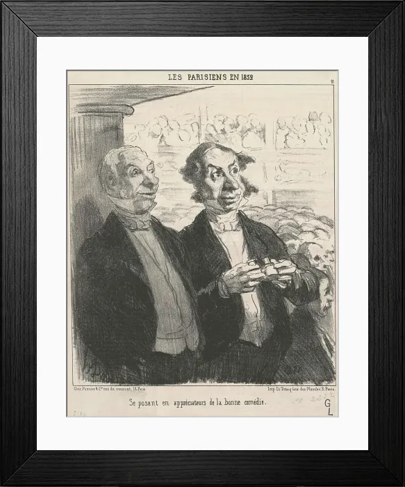 Framed Print : Se posant en appréciateur, 19th century. Creator: Honore Daumier Framed Print : Se posant en appréciateur, 19th century. Creator: Honore Daumier