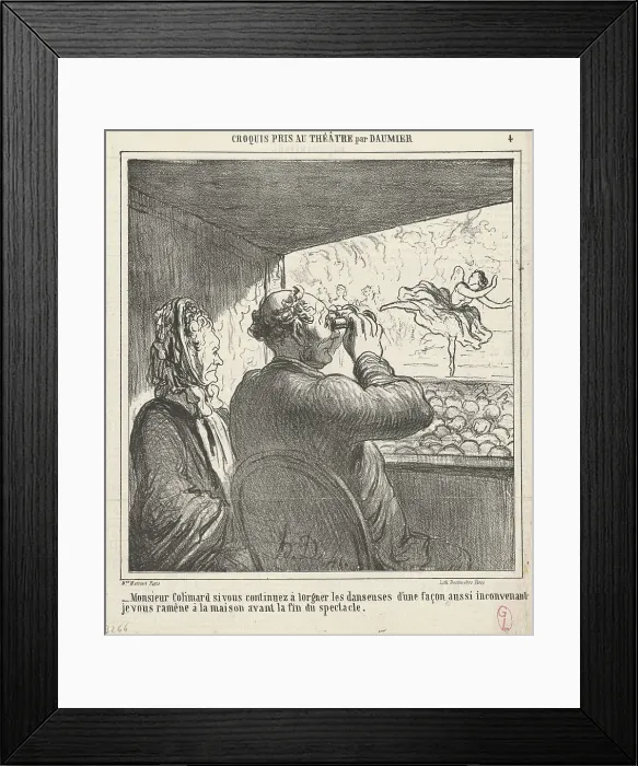 Framed Print : Monsieur Colimard si vous continuez... 19th century. Creator: Honore Daumier Framed Print : Monsieur Colimard si vous continuez... 19th century. Creator: Honore Daumier