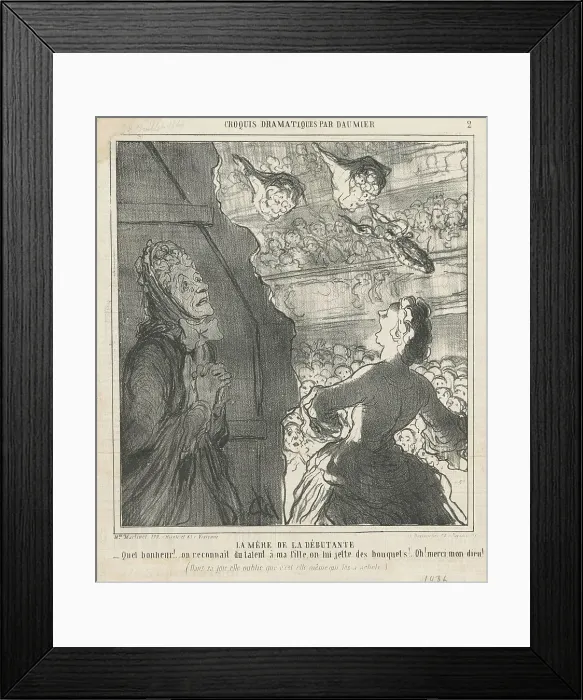 Framed Print : Le mère de la débutante, 19th century. Creator: Honore Daumier Framed Print : Le mère de la débutante, 19th century. Creator: Honore Daumier
