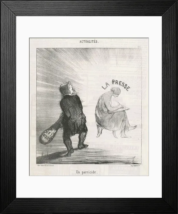Framed Print : Un parricide, 19th century. Creator: Honore Daumier Framed Print : Un parricide, 19th century. Creator: Honore Daumier