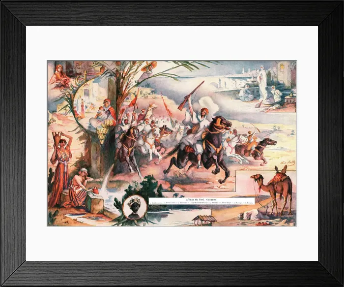 Framed Print : Afrique du Nord. Costumes, 1914. Creator: Louis Belle Framed Print : Afrique du Nord. Costumes, 1914. Creator: Louis Belle