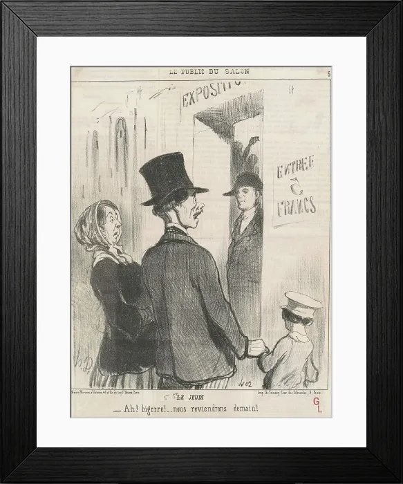 Framed Print : Le jeudi, 19th century. Creator: Honore Daumier Framed Print : Le jeudi, 19th century. Creator: Honore Daumier