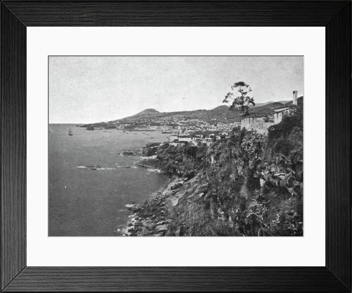 Framed Print : La baie de Funchal; L'Ouest Africain, 1914. Creator: Champagne Framed Print : La baie de Funchal; L'Ouest Africain, 1914. Creator: Champagne