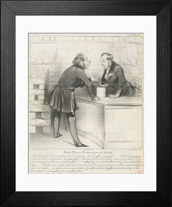 Framed Print : Robert Macaire Directeur, 19th century. Creator: Honore Daumier Framed Print : Robert Macaire Directeur, 19th century. Creator: Honore Daumier