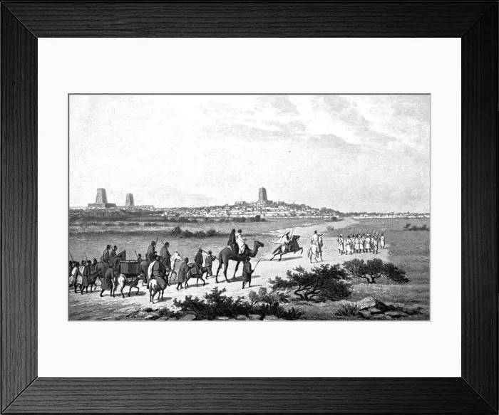 Framed Print : Entrée de Barth a Tombouctou le septembre 1853; L'Ouest Africain, 1914. Creator: Johann Martin Bernatz Framed Print : Entrée de Barth a Tombouctou le septembre 1853; L'Ouest Africain, 1914. Creator: Johann Martin Bernatz