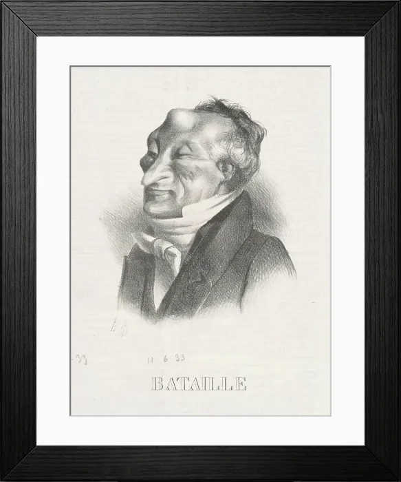Framed Print : Bataille (Alex. Simon Pataille), 19th century. Creator: Honore Daumier Framed Print : Bataille (Alex. Simon Pataille), 19th century. Creator: Honore Daumier