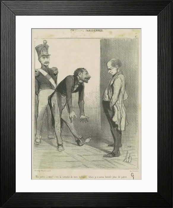 Framed Print : Ma patrie, a moi?... 19th century. Creator: Honore Daumier Framed Print : Ma patrie, a moi?... 19th century. Creator: Honore Daumier