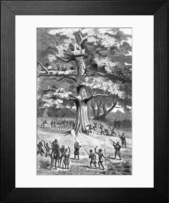 Framed Print : Nachtigal assiste a une chasse aux esclaves; L'Ouest Africain, 1914. Creator: Unknown Framed Print : Nachtigal assiste a une chasse aux esclaves; L'Ouest Africain, 1914. Creator: Unknown