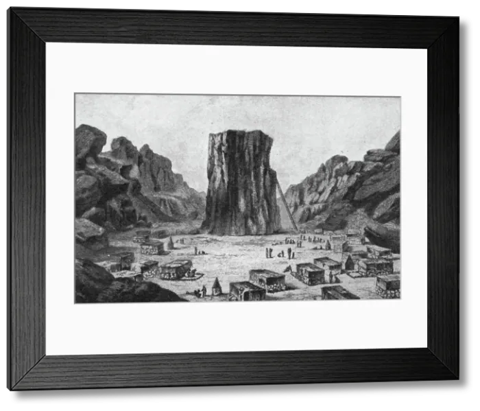 Framed Print : Un village du Borkou, d'apres Nachtigal; L'Ouest Africain, 1914. Creator: Unknown Framed Print : Un village du Borkou, d'apres Nachtigal; L'Ouest Africain, 1914. Creator: Unknown