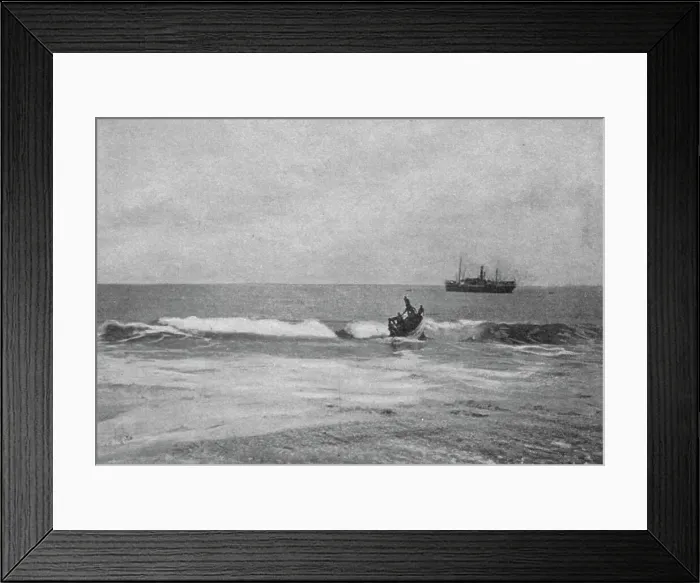 Framed Print : Le passage de la barre a Grand Lahoa; L'Ouest Africain, 1914. Creator: Unknown Framed Print : Le passage de la barre a Grand Lahoa; L'Ouest Africain, 1914. Creator: Unknown