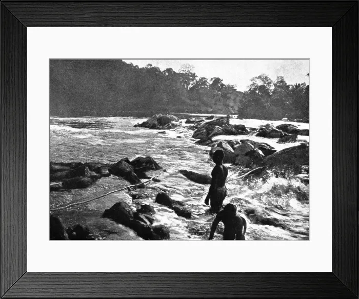 Framed Print : Chute de la Riviere Bia; L'Ouest Africain, 1914. Creator: Unknown Framed Print : Chute de la Riviere Bia; L'Ouest Africain, 1914. Creator: Unknown