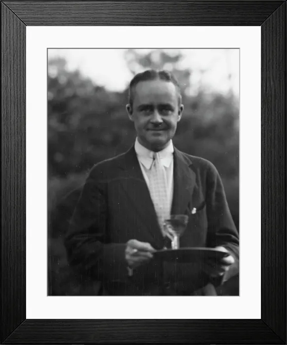 Framed Print : Dunning, Mr. standing outdoors, 1925 July 9. Creator: Arnold Genthe Framed Print : Dunning, Mr. standing outdoors, 1925 July 9. Creator: Arnold Genthe