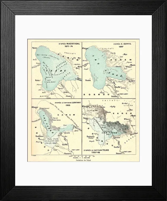 Framed Print : Variations du Tchad; L'Ouest Africain, 1914. Creator: Unknown Framed Print : Variations du Tchad; L'Ouest Africain, 1914. Creator: Unknown