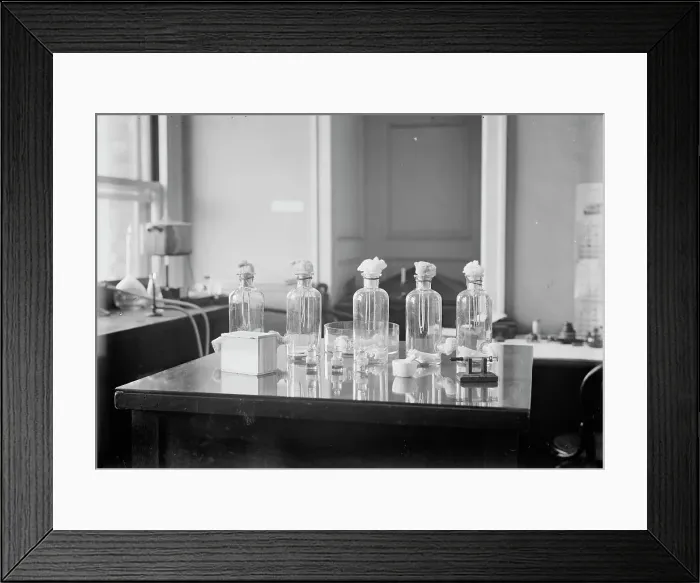 Framed Print : Hygiene Laboratory, 1913. Creator: Harris & Ewing. Hygiene Laboratory, 1913. Creator: Harris & Ewing