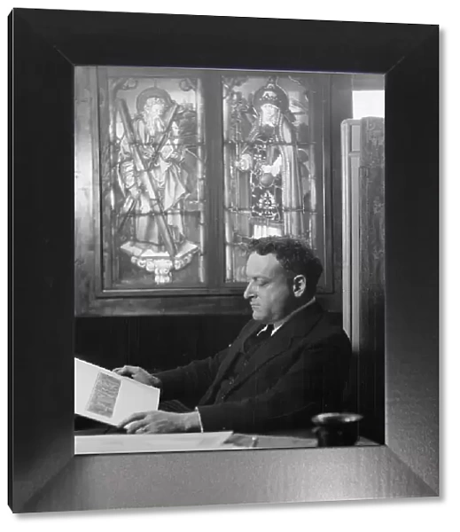 Ederheimer, Mr. portrait photograph, 1926 Creator: Arnold Genthe