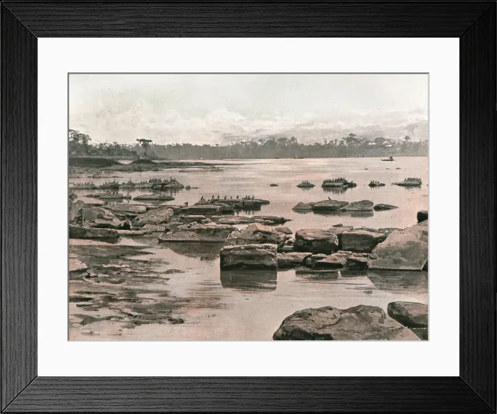 Framed Print : Le lit du Congo aux environs de Stanleyville; L'Ouest Africain, 1914. Creator: Unknown Framed Print : Le lit du Congo aux environs de Stanleyville; L'Ouest Africain, 1914. Creator: Unknown