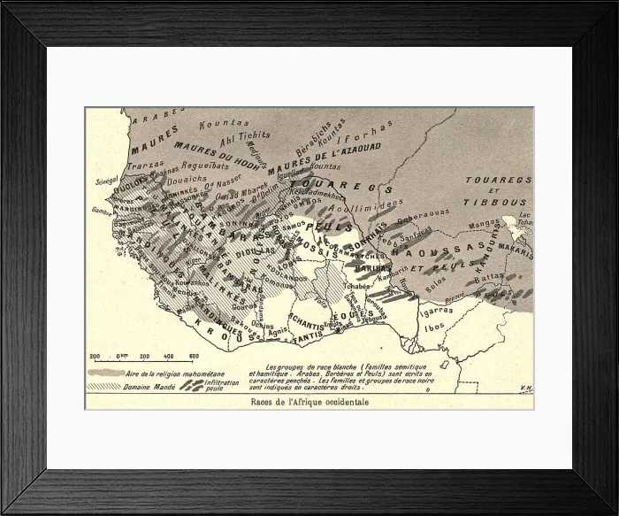 Framed Print : Races de l'Afrique occidentale; L'Ouest Africain, 1914. Creator: Unknown Framed Print : Races de l'Afrique occidentale; L'Ouest Africain, 1914. Creator: Unknown