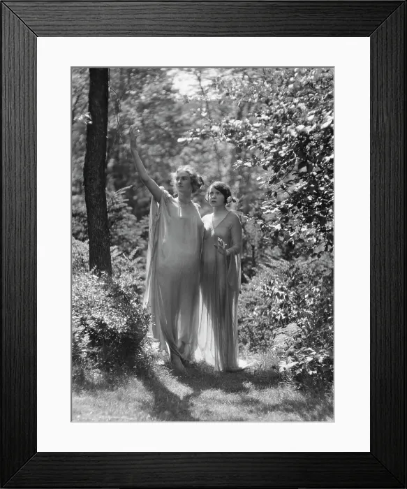 Framed Print : Egger, Gabrielle, Miss, and unidentified woman, standing outdoors, between 1926 and 1930. Creator: Arnold Genthe Framed Print : Egger, Gabrielle, Miss, and unidentified woman, standing outdoors, between 1926 and 1930. Creator: Arnold Genthe