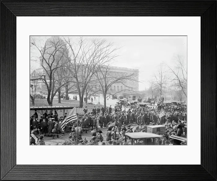 Framed Print : Inaugural Ceremony - Crowds Collecting, 1913. Creator: Harris & Ewing. Inaugural Ceremony - Crowds Collecting, 1913. Creator: Harris & Ewing Framed Print : Inaugural Ceremony - Crowds Collecting, 1913. Creator: Harris & Ewing. Inaugural Ceremony - Crowds Collecting, 1913. Creator: Harris & Ewing