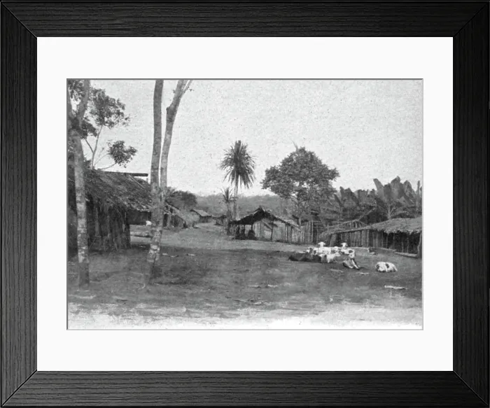 Framed Print : Un village pahouin; L'Ouest Africain, 1914. Creator: Unknown Framed Print : Un village pahouin; L'Ouest Africain, 1914. Creator: Unknown