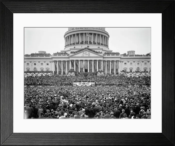 Framed Print : Inaugural Ceremony - Entire East Front of Capitol, 1913. Creator: Harris & Ewing. Inaugural Ceremony - Entire East Front of Capitol, 1913. Creator: Harris & Ewing Framed Print : Inaugural Ceremony - Entire East Front of Capitol, 1913. Creator: Harris & Ewing. Inaugural Ceremony - Entire East Front of Capitol, 1913. Creator: Harris & Ewing