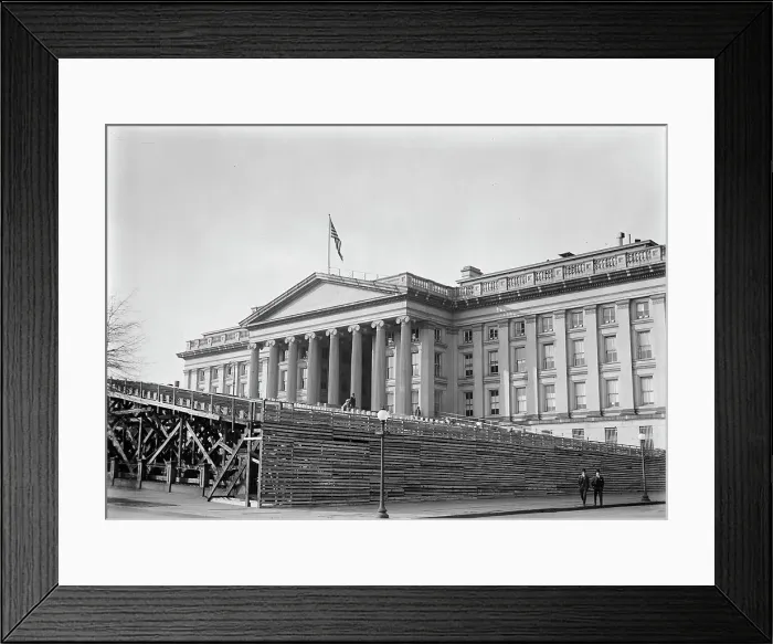 Framed Print : Inaugural Stands - Southeast Corner of Treasury, 1913. Creator: Harris & Ewing. Inaugural Stands - Southeast Corner of Treasury, 1913. Creator: Harris & Ewing Framed Print : Inaugural Stands - Southeast Corner of Treasury, 1913. Creator: Harris & Ewing. Inaugural Stands - Southeast Corner of Treasury, 1913. Creator: Harris & Ewing