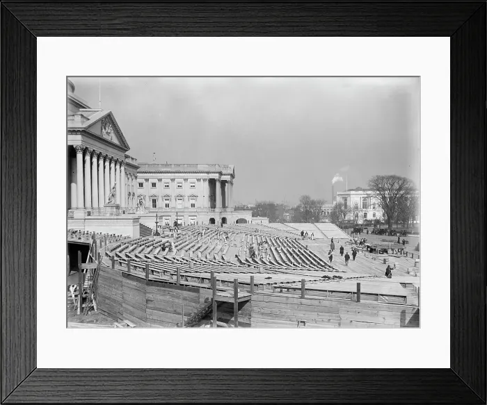 Framed Print : Inaugural Stands at Capitol, 1913. Creator: Harris & Ewing. Inaugural Stands at Capitol, 1913. Creator: Harris & Ewing Framed Print : Inaugural Stands at Capitol, 1913. Creator: Harris & Ewing. Inaugural Stands at Capitol, 1913. Creator: Harris & Ewing