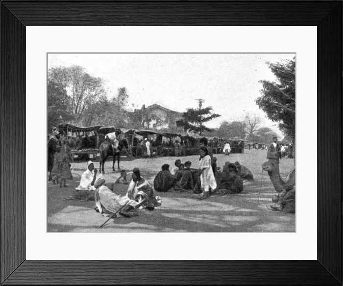 Framed Print : Le marche de Thies; L'Ouest Africain, 1914. Creator: Unknown