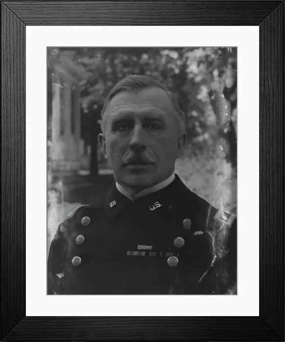 Framed Print : Wood, Leonard M. Major General, portrait photograph, 1916. Creator: Arnold Genthe Framed Print : Wood, Leonard M. Major General, portrait photograph, 1916. Creator: Arnold Genthe