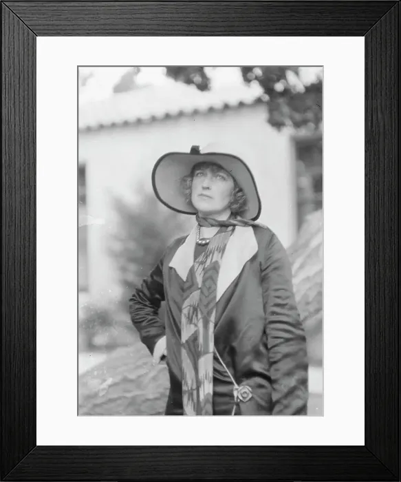 Framed Print : Graham, Mrs. standing outdoors, 1927 Creator: Arnold Genthe Framed Print : Graham, Mrs. standing outdoors, 1927 Creator: Arnold Genthe