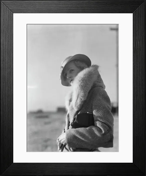 Framed Print : Hamilton, Esther, standing outdoors, 1933 May. Creator: Arnold Genthe Framed Print : Hamilton, Esther, standing outdoors, 1933 May. Creator: Arnold Genthe